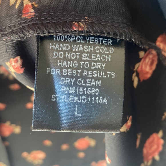 Store Black Floral Off the Shoulder Choker Dress Size L - Picture 3 of 4